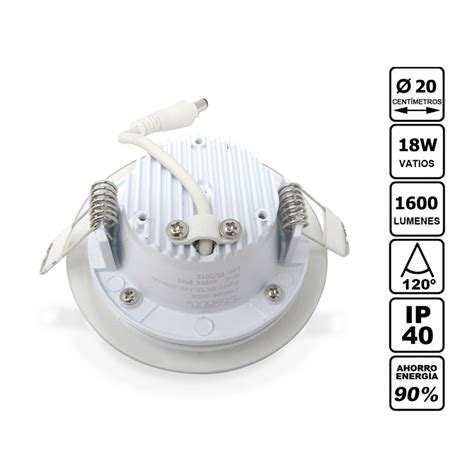 Downlight Led Redondo De Empotrar W Cristal Ledluces Tienda