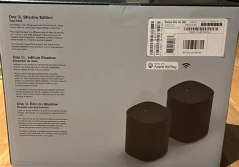 New Sonos One Sl Wi Fi Speaker Shadow Edition 2 Pack B2oslus1sdhb