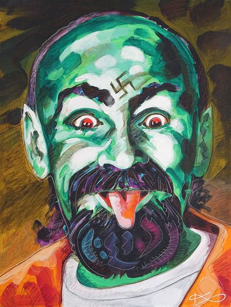 Charles Manson Joker Painting Fictional Characters Art Art