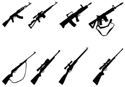 Crossed Rifles Silhouette Clipart Clipground