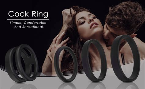Silicone Penis Ring 4 Sets Premium Stretchy Cock Ring For