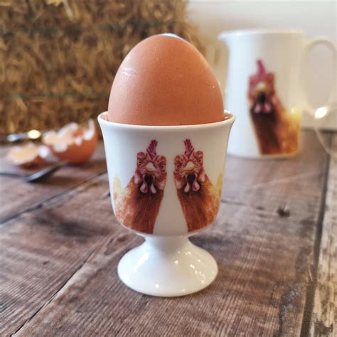 Egg Cup ‘vivienne The Chicken Design Uk Fine Bone China