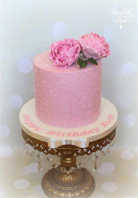 Pink Sparkle Birthday Cake Sparkle Cake Glitter Birthday Cake