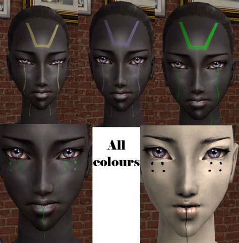 Mod The Sims Face Paint For Your Robotscyborgsaliens