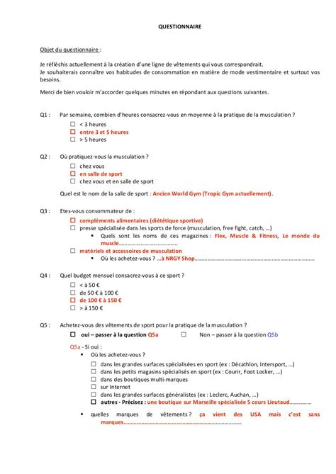 Questionnaire complété  Fichier PDF