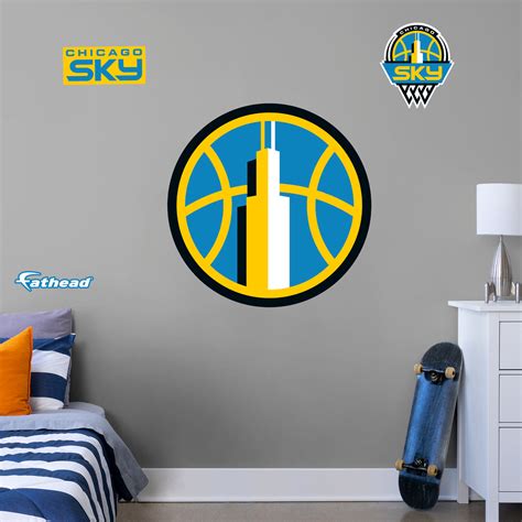 Chicago Sky Logo Officially Licensed Wnba Removable Wall Decal