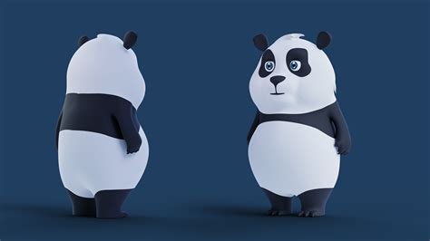 3d Model Low Poly Panda Vr Ar Low Poly Cgtrader