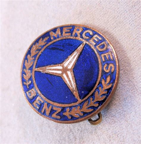 Mercedes Benz Advertising Enamel Lapel Pin Post Wwii 1940s