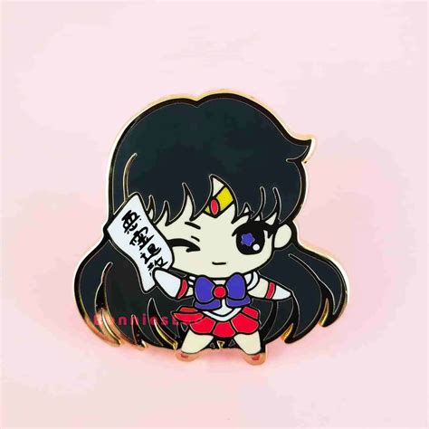 Chibi Sailor Mars Enamel Pin Bonnies Lab