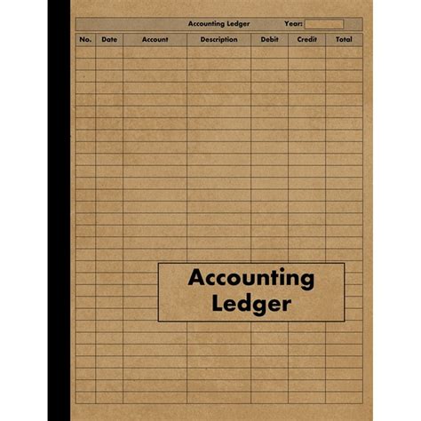 Accounting Ledger Large Simple Accounting Ledger Book For Bookkeeping