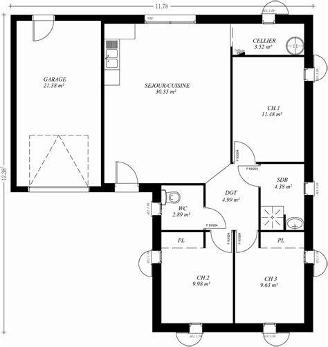 Plan De Maison Individuelle De Plain Pied Plan De La Maison Plan Maison Plain Pied Plan