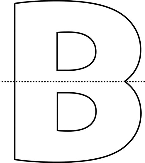 Identifying lines of symmetry in individual letters of alphabets. Horizontal Line of Symmetry, Letter B With | ClipArt ETC