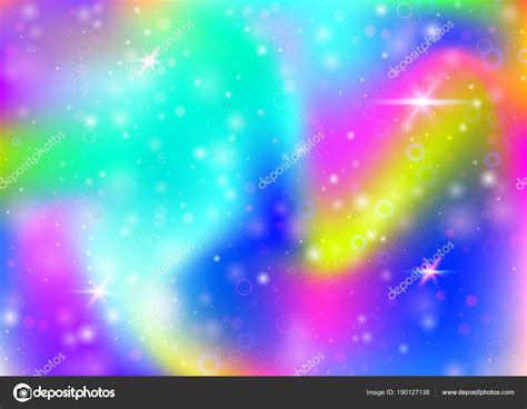Unicorn Background With Rainbow Mesh — Stock Vector © Olgahmelevska