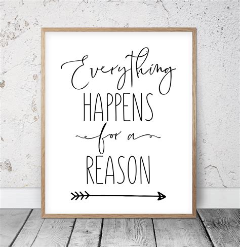 Everything Happens For A Reasonmodern Calligraphy