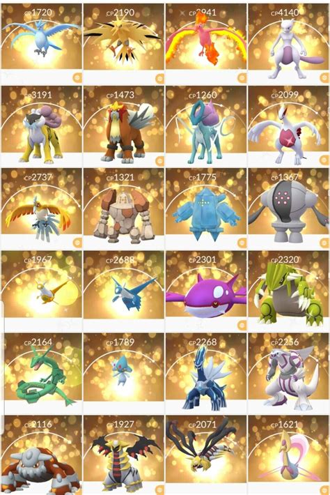 Pokemon Go Get All Legendary Pokemon Read Item Description Ebay