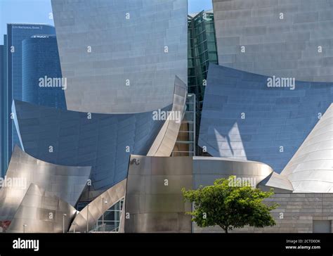 Exterior View Of The Walt Disney Concert Hall Downtown Los Angeles