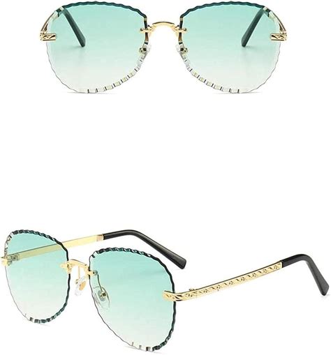women s frameless trend marine sunglasses soft lenses cloth fashion classic sunglasses gold