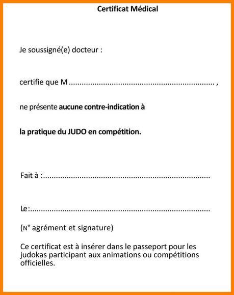 Exemple De Certificat Medical Pour Absence