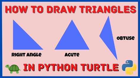 How To Draw Triangles In Python Turtle Right Angle Acute Obtuse Youtube