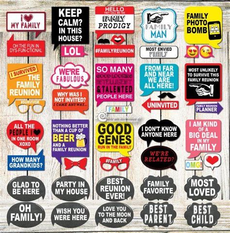 Family and relationships esl activities, games and worksheets. 45 Funny Family Reunion Photo Booth Props - Photo Props ...