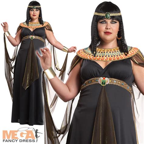 Deluxe Cleopatra Queen Of The Nile Plus Size Egyptian Fancy Dress Costume 16 24 Ebay