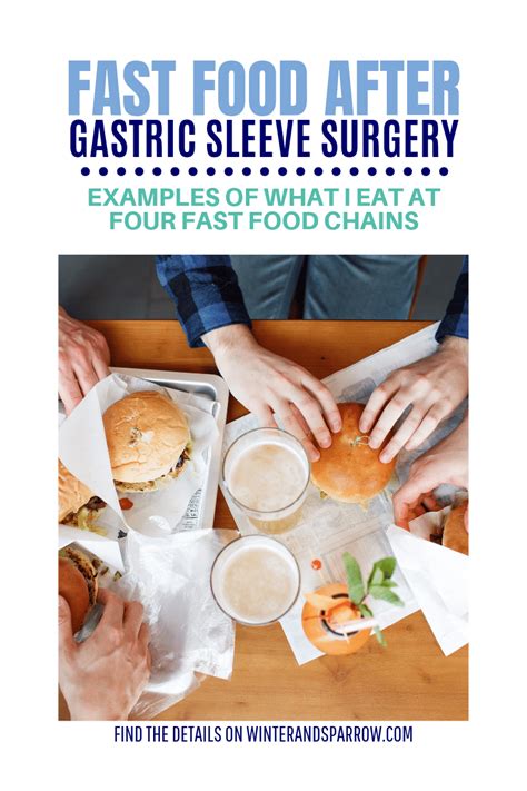 Fast Food After Gastric Sleeve Surgery What I Eat At Four Fast Food