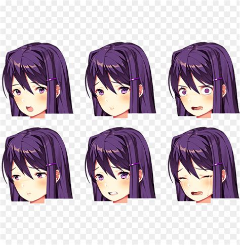Ddlc Ddlc Yuri Face Sprites Png Transparent With Clear Background Id