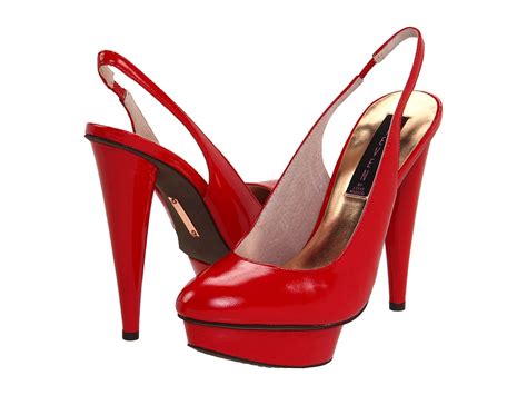 Womens High Heel Shoes Fashion Lovely Red Slingback Platforms