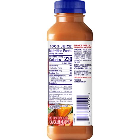 Naked Juice Nutrition Label Stadenium