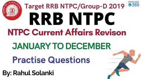 Current Affairs Revision January To December Static Gk Class Target Rrb Ntpc 2019 Youtube