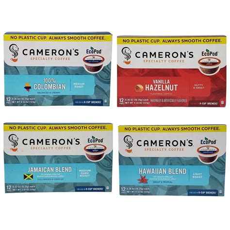 Camerons Specialty Coffee Pods Variety Pack Vanilla Hazelnut 100