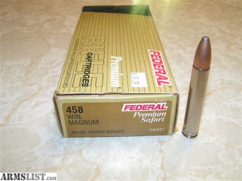 Armslist For Sale 458 Winchester Magnum Federal Premium Ammo