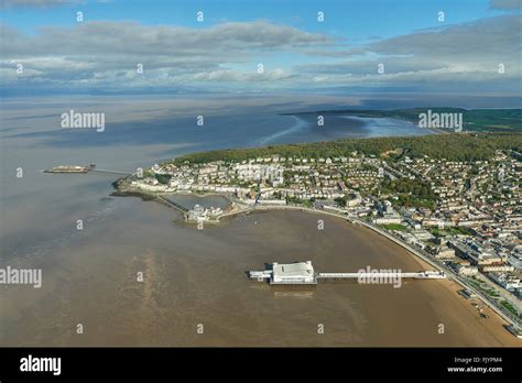 An Aerial View Of Weston Super Mare Stock Photo Alamy