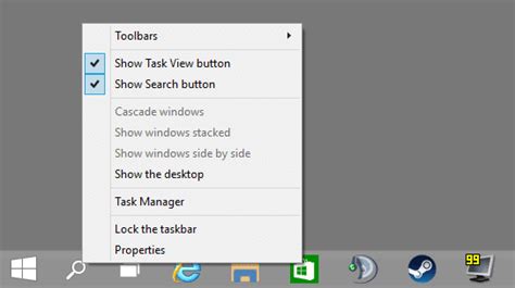 New Windows 10 Build Lets You Hide Task View And Search Button Ghacks