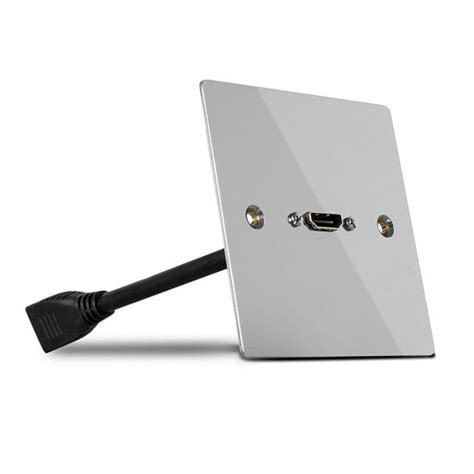 Single Gang Hdmi Wall Plate Metal From Lindy Uk