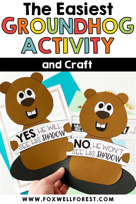 The Easiest Groundhog Activity and Craft - Foxwell Forest - Worksheets