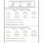 What unit of measurement? | 3rd grade, 4th grade Math Worksheet