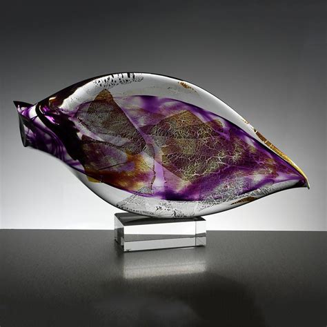 Amazing Glass Sculpture Leaf Form By Charlie Macpherson Glass Sculpture Hand Blown Glass