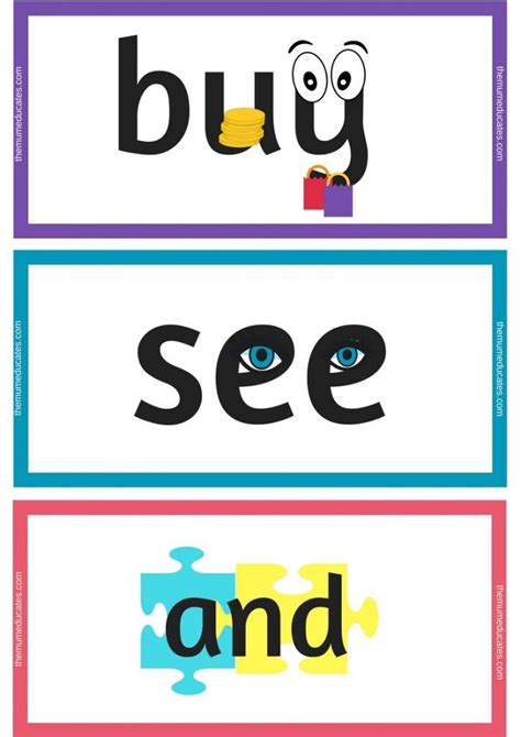 See Sight Words Flashcards Free The Mum Educates Word Flashcards