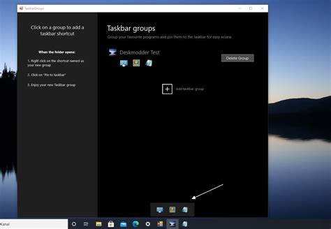 Taskbar Groups Verknüpfungen In Der Taskleiste Oder Auf Dem Desktop