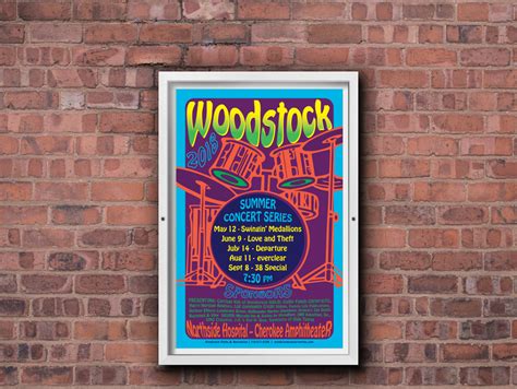 Poster For Woodstock Summer Concert Series By Stephanie Loggins On Dribbble