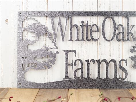 Custom Metal Sign Oak Tree Personalized Sign Outdoor Sign