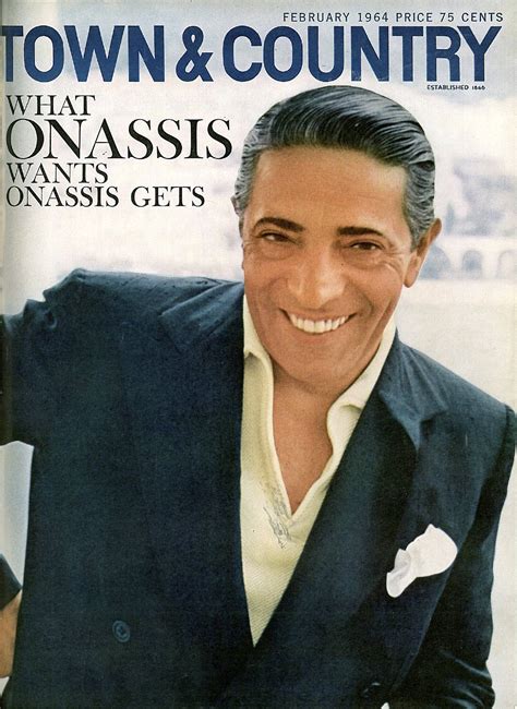 Aristotle Onassis Town And Country February 1964