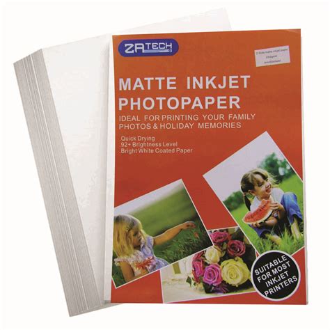 Zatech A4 Professional Matte Inkjet Photo Paper Pack Of 50 Shop