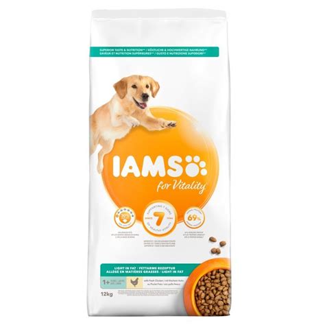 Enriched with essential minerals and vitamin d to support strong bones. Iams Vitality Light in Fat Dog Food with Fresh Chicken ...