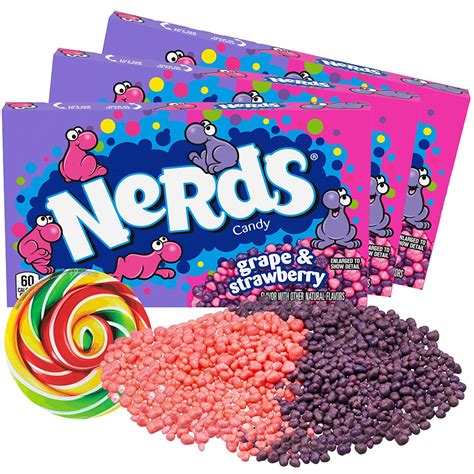 Nerds Box Filled With Grape And Strawberry Flavored Nerd