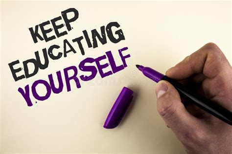 Conceptual Hand Writing Showing Keep Education Yourself Business Photo