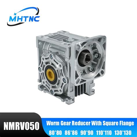 Servo Motor Nmrv050 Gearbox Worm Gear Reducer Ratio 5 To 100 1 Input