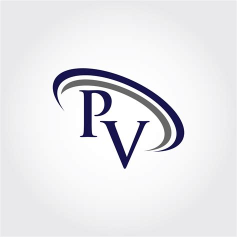 Monogram PV Logo Design By Vectorseller | TheHungryJPEG