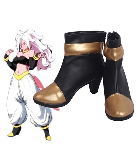 Dragon Fighterz Ball Android 21 Cosplay Boots High Heel Shoes Custom Made Any Size Shoes